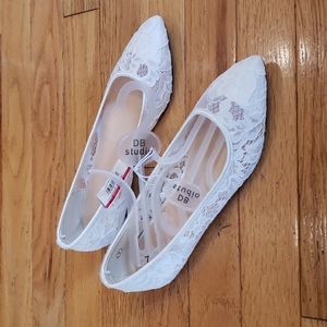 Ivory Lace Ballet Flats size 7 for Wedding  Bridal Homecoming New with Tags